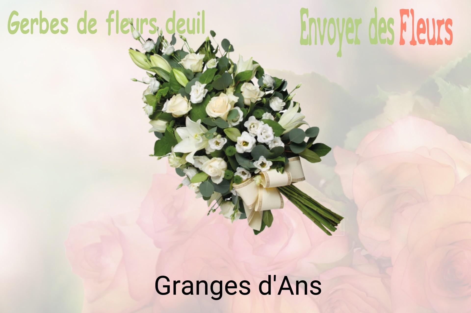 Gerbe de fleurs de deuil livrée à Granges-d'Ans
